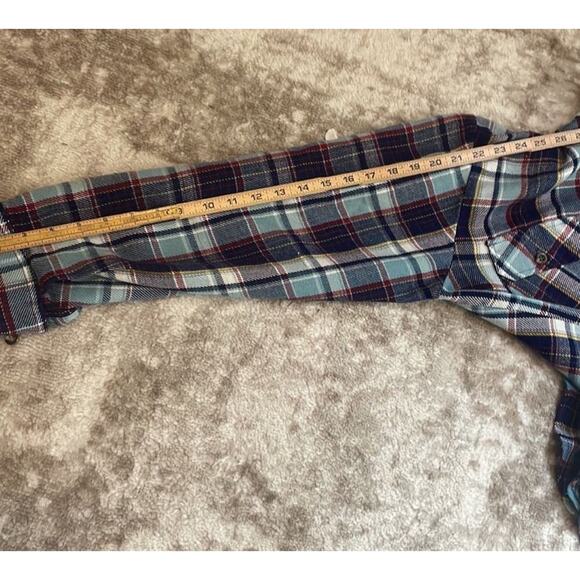 Vintage Sears brand plaid flannel button up SZ M - Picture 5 of 5